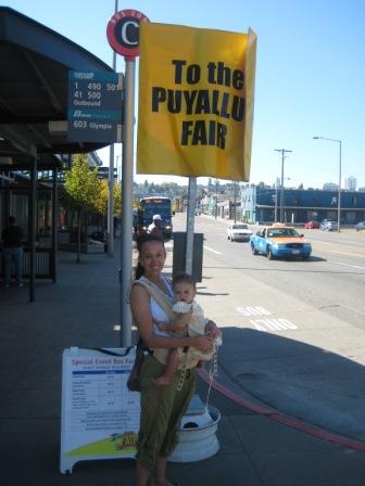 Waiting for Puyallup Fair shuttle