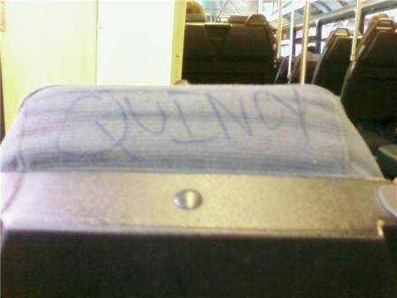 Busling's personal seat (via: Bus Nerd)