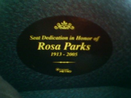 Rosa Parks seat dedication