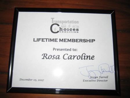 Rosa became a TCC member at not quite five weeks old