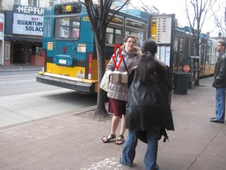 Busing with food