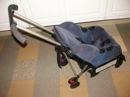 A car seat with wheels