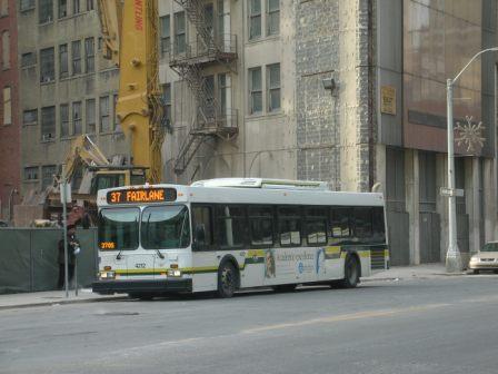 A Detroit city bus