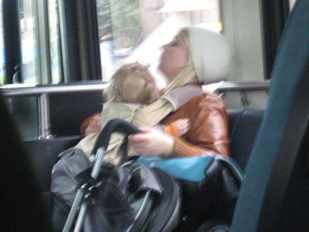 Bus mom with Ergo