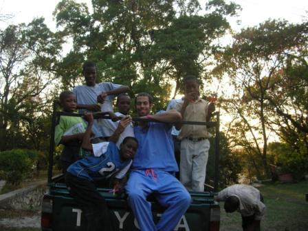 Joel and some new friends (Photo credit: Mark Schutte)