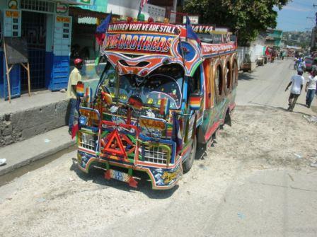 A tap-tap in Port au Prince