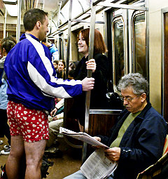 No pants on the subway (Source: New York Daily News)