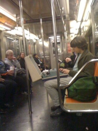 Subway typing (Photo credit: Erin Toraya)