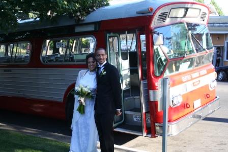 Wedding bus (photo by Chrystal Fisher)