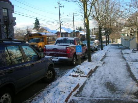 Slippery sidewalks in Seattle