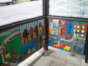 Jacob Lawrence bus stop