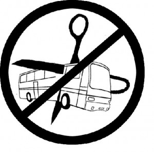 No bus cuts (photo credit: Transportation Riders United)