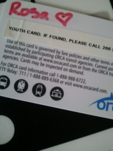 Chicklet's new ORCA card