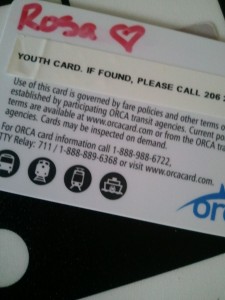 Chicklet's new ORCA card Chicklet's new ORCA card