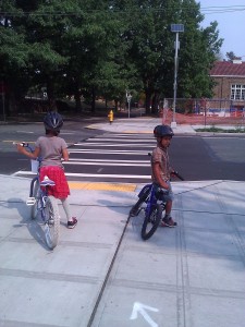 Riding on the greenway